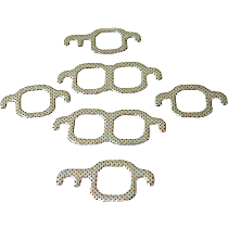 MS9275B Exhaust Manifold Gasket - Compressed fiber laminate, Direct Fit, Set of 6