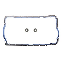 Oil Pan Gasket, 6 Cyl 4.0L, Molded Rubber Gaskets Included - Upper