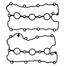 Valve Cover Gasket, With Spark Plug Tube Seals, 6 Cyl 3.2L, PermaDry Series - 