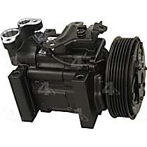 A/C Compressor, with DKV10R Compressor, Replacement of Stretch Fit Belt is Required, With Clutch, 6-Groove Pulley, 4 Cyl 2.5L, 4-Seasons OE Replacement - 
