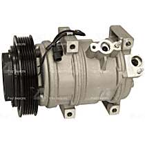 A/C Compressor, with 10SR17C Compressor, With Clutch, 6-Groove Pulley, 4-Seasons OE Replacement - 