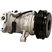 A/C Compressor, with 10SR17E Compressor, with Rear AC, With Clutch, 6-Groove Pulley, 6 Cyl 3.7L, 4-Seasons OE Replacement - 