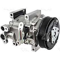 A/C Compressor, with DKV10R Compressor, Replacement of Stretch Fit Belt is Required, With Clutch, 6-Groove Pulley, 4 Cyl 2.5L, 4-Seasons OE Replacement - 