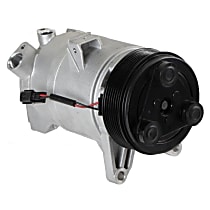 A/C Compressor, with DKS17D Compressor, With Clutch, 7-Groove Pulley - 