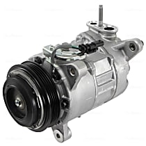 A/C Compressor, with 7SAS17A Compressor, Replacement of Stretch Fit Belt is Required, With Clutch, 4-Groove Pulley, 6 Cyl 4.3L - 