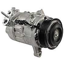 A/C Compressor, with 7SAS18H Compressor, With Clutch, 6-Groove Pulley - 
