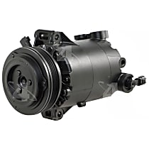 A/C Compressor, with HCC Compressor, Replacement of Stretch Fit Belt is Required, With Clutch, 4-Groove Pulley, 4-Seasons OE Replacement - 