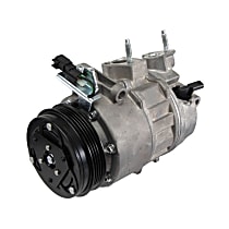A/C Compressor, with 7SAS17C Compressor, Replacement of Stretch Fit Belt is Required, With Clutch, 4-Groove Pulley, OE Replacement Series - 