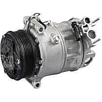 A/C Compressor, with PXC16 Compressor, With Clutch, 6-Groove Pulley, 8 Cyl 5.0L, 4-Seasons A/C Compressor - 