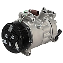 198509 A/C Compressor, With Clutch, 6-Groove Pulley