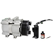 A/C Compressor, With Clutch, 8-Groove Pulley, OE Replacement Series