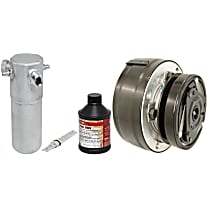 A/C Compressor, with R4 Compressor, Compressor with 9 O'Clk Coil, With Clutch, 1-Groove Pulley, PAC-Kits Series - 