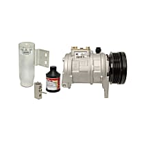 A/C Compressor, With 10Pa17J Compressor, With Clutch, 6-Groove Pulley, 6 Cyl 3.3L - Front