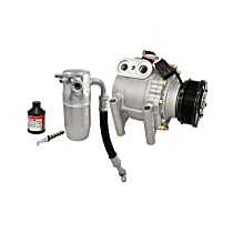 A/C Compressor, With Trsa12 Compressor, Front Kit, 78561 (Comp), 83222 (Accum), 38638 (Orifice), 59007 (Oil), O-Rings, Without Rear Ac, With Clutch, 6-Groove Pulley, 4.2L - 