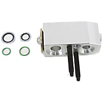 A/C Expansion Valve, with Dual Studs for Hoses, with Sensor Mounting Port - 