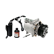 A/C Compressor, With Scroll Compressor, Oe Replacement Compressor, Without Rear Ac, 78588 (Comp), 83028 (Accum), 39071 (Orifice), 59007 (Oil), O-Rings, Front Kit, With Clutch, 6-Groove Pulley, 10 Cyl 6.8L - 