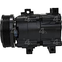 A/C Compressor, With FS10 Compressor, With Clutch, 6-Groove Pulley, 4-Seasons OE Replacement - 