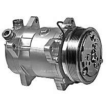57580 A/C Compressor, With Clutch, 6-Groove Pulley, 4-Seasons OE Replacement
