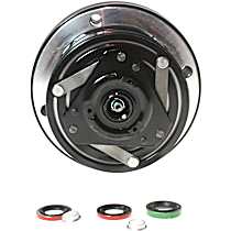 A/C Compressor, with R4 Compressor, 12 O'Clk Coil, With Clutch, 1-Groove Pulley, 4-Seasons OE Replacement - 