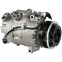 A/C Compressor, with CSE17C Compressor, with Adaptive Control Drive, Replacement of Stretch Fit Belt is Required, With Clutch, 4-Groove Pulley, 6 Cyl 3.0L, 4-Seasons OE Replacement - 