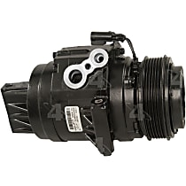 67649 A/C Compressor, With Clutch, 6-Groove Pulley, 4-Seasons A/C Compressor