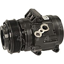 67669 A/C Compressor, With Clutch, 6-Groove Pulley, 4-Seasons A/C Compressor