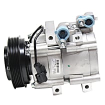 A/C Compressor, With Clutch, 6-Groove Pulley, 4, 2.3, 4-Seasons OE Replacement
