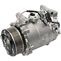 A/C Compressor, with TRSE09 Compressor, With Clutch, 7-Groove Pulley, 4-Seasons A/C Compressor - 