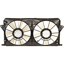 Radiator Fan 8 Cyl 4.6L, Dual fan, 4-Seasons OE Replacement - 