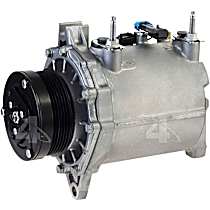 A/C Compressor, with MSC130CVSG Compressor, with Mitsubishi Compressor, With Clutch, 6-Groove Pulley, 4-Seasons A/C Compressor - 