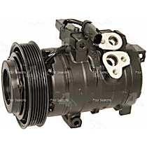 A/C Compressor, with 10S17C Compressor, With Clutch, 6-Groove Pulley, 6 Cyl 2.7L, 4-Seasons OE Replacement - 
