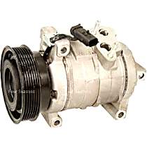 A/C Compressor, with 10S17C Compressor, With Clutch, 6-Groove Pulley, 4-Seasons OE Replacement - 