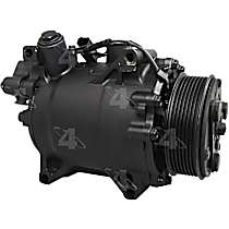 A/C Compressor, with TRSE09 Compressor, May Require Discharge Adapter From OE Unit, With Clutch, 7-Groove Pulley, 4-Seasons A/C Compressor - 