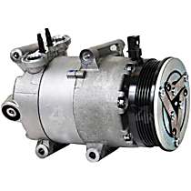 A/C Compressor, with VS16N Compressor, Replacement of Stretch Fit Belt is Required, With Clutch, 5-Groove Pulley, 4 Cyl 2.5L, 4-Seasons OE Replacement - 