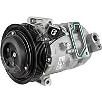 A/C Compressor, with 7SBU16C Compressor, May Require use of OE Manifold, With Clutch, 6-Groove Pulley, 3.8L, 4-Seasons A/C Compressor - 