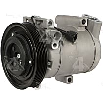 A/C Compressor, with DKV14G Compressor, With Clutch, 6-Groove Pulley, 4-Seasons OE Replacement - 