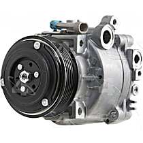 A/C Compressor, with QS90 Compressor, With Clutch, 6-Groove Pulley, 4-Seasons OE Replacement - 