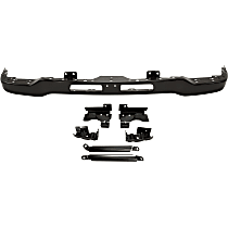 Front Bumper, Painted Black, With Mounting Brackets