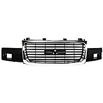 Grille Assembly, Chrome Shell with Painted Black Insert