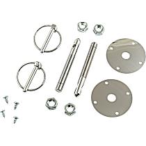 Hood & Deck Pinning Kits - With Screw-On Scuff Plates, 4in. 7/16 Dia.