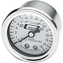 1563 Fuel Pressure Gauge - 0-15 PSI - 1/2 Inch Diameter - Liquid Filled