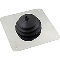 1650 Shift Boot - Black, Rubber, Large round boot with 8 Inch Square Plate