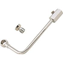 Carburetor Fuel Feed Line - Chrome, Steel, May Require Minor Modification