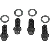 Header Bolts - 3/8-16 x 3/4 Inch Mini Hex Head - Black Oxide, Set of 12