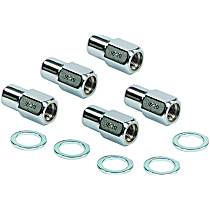 4301G Competition Open End Style Lug Nuts -Set Of 5, 1/2-20, Length 1-5/8 Inch, Hex Size 13/16 Inch, Shank Dia. .680 Inch, Shank Length 3/4 Inch.
