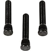 4311 Competition Wheel Stud, Press-In, 1/2-20 x 2-7/8 In. Long, Stud Knurl Dia. .660 In. Hole Dia..641 In. Grade-8 Steel, Black Oxide Finish, Set Of 10.