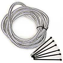 Split Loom Tubing - Chrome, Polyethylene, Universal