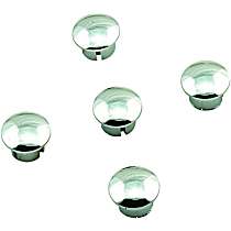 Push-In Series Lug Nut Cover - Chrome, Plastic, Universal, Set of 5