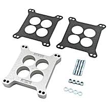 Carburetor Spacer Kit - 1 Inch Ported Center, This Die-Cast Aluminum Carburetor Spacer Kit Fits Holley & Carter with a 1 Inch Ported Center.
