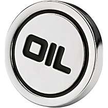 Push-In Series Oil Filler Cap - Chrome, Steel, Universal, Sold individually